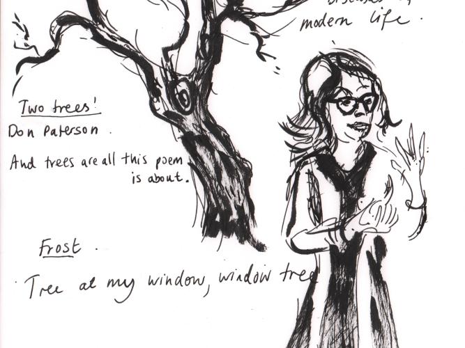 Drawing by Henny Beaumont, inspired by Catherine's talk