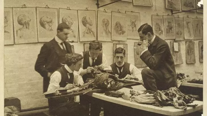 Early photograph of medical students