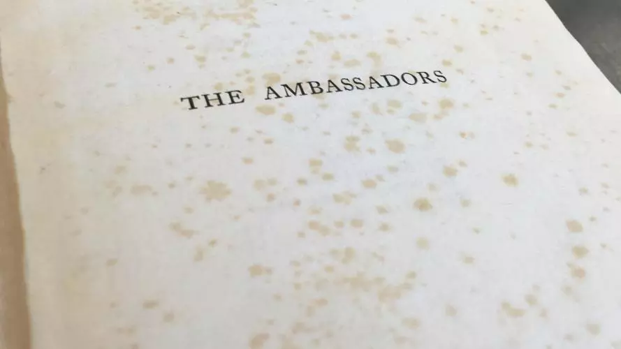 Title page of an old edition of Henry James's The Ambassadors