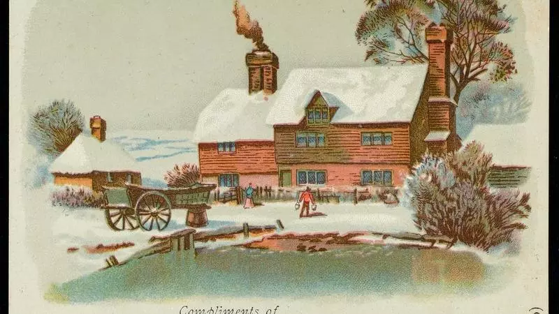 Christmas card from a Victorian periodical