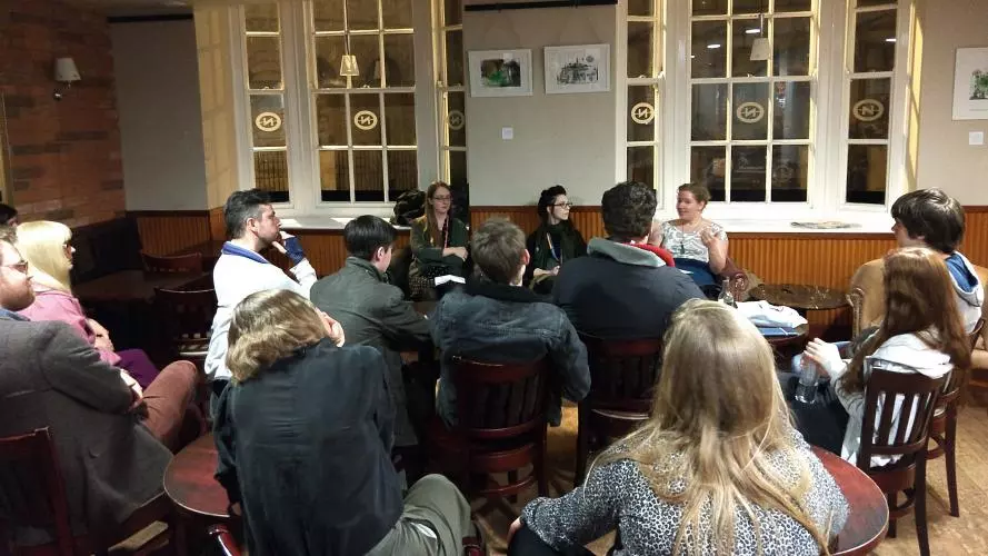 Photograph of the audience as the Dracula performance