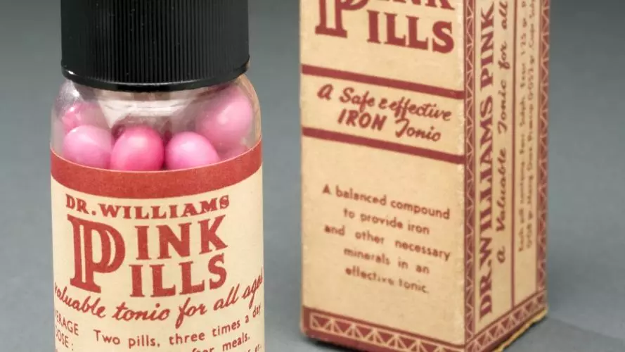 Photograph of pink pills