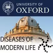 Logo for Diseases of Modern Life superimposed on the Radcliffe Camera