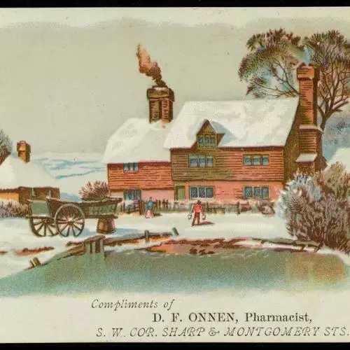 Christmas card from a Victorian periodical