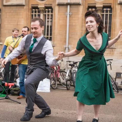 Photograph of Emilie Taylor-Brown swing dancing
