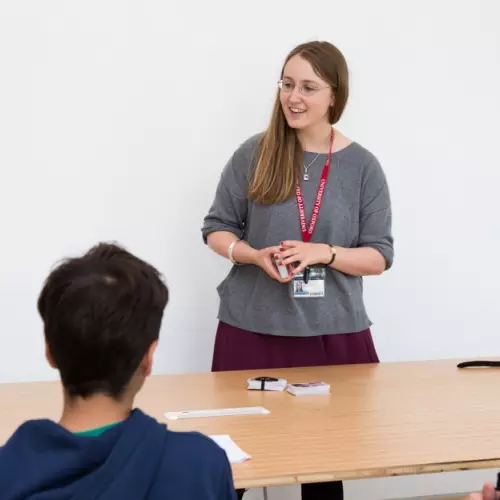 Sarah Green leading an event during St Anne's Family Day