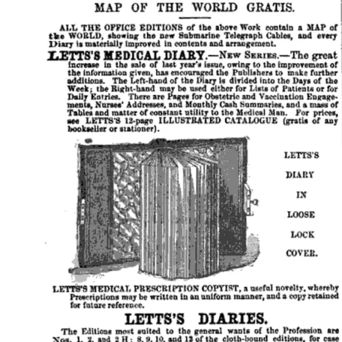 Image from an advertisement for Lett's Diaries